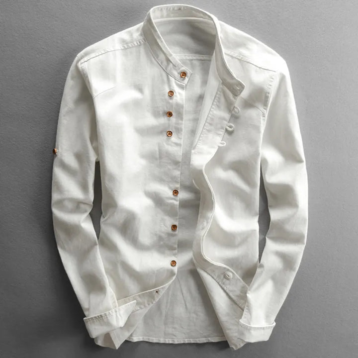 Traditional Japanese Men's Shirt - Yuki-White-M-State of Style
