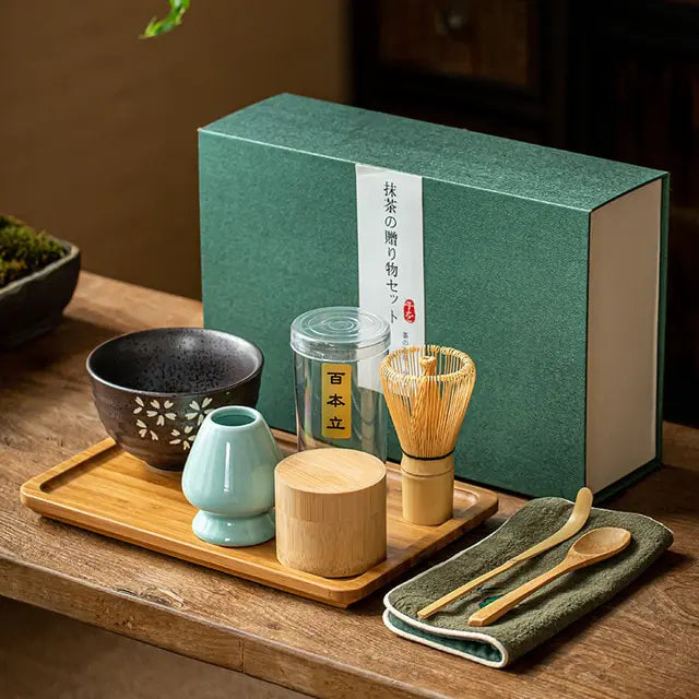 Traditional Matcha Gift Set - ZenMatcha-8-piece Gift set Green Gold-State of Style