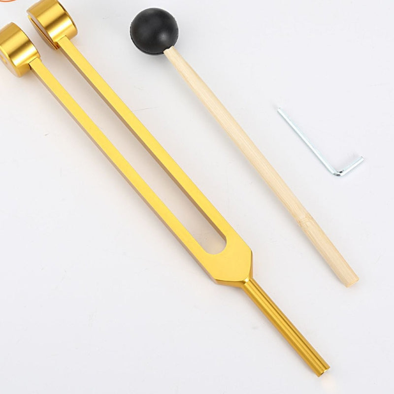 TranquilTone Tuning Forks for Inner Peace – Sound Therapy for Relaxation-Gold Round Head (21.5cm)-State of Style