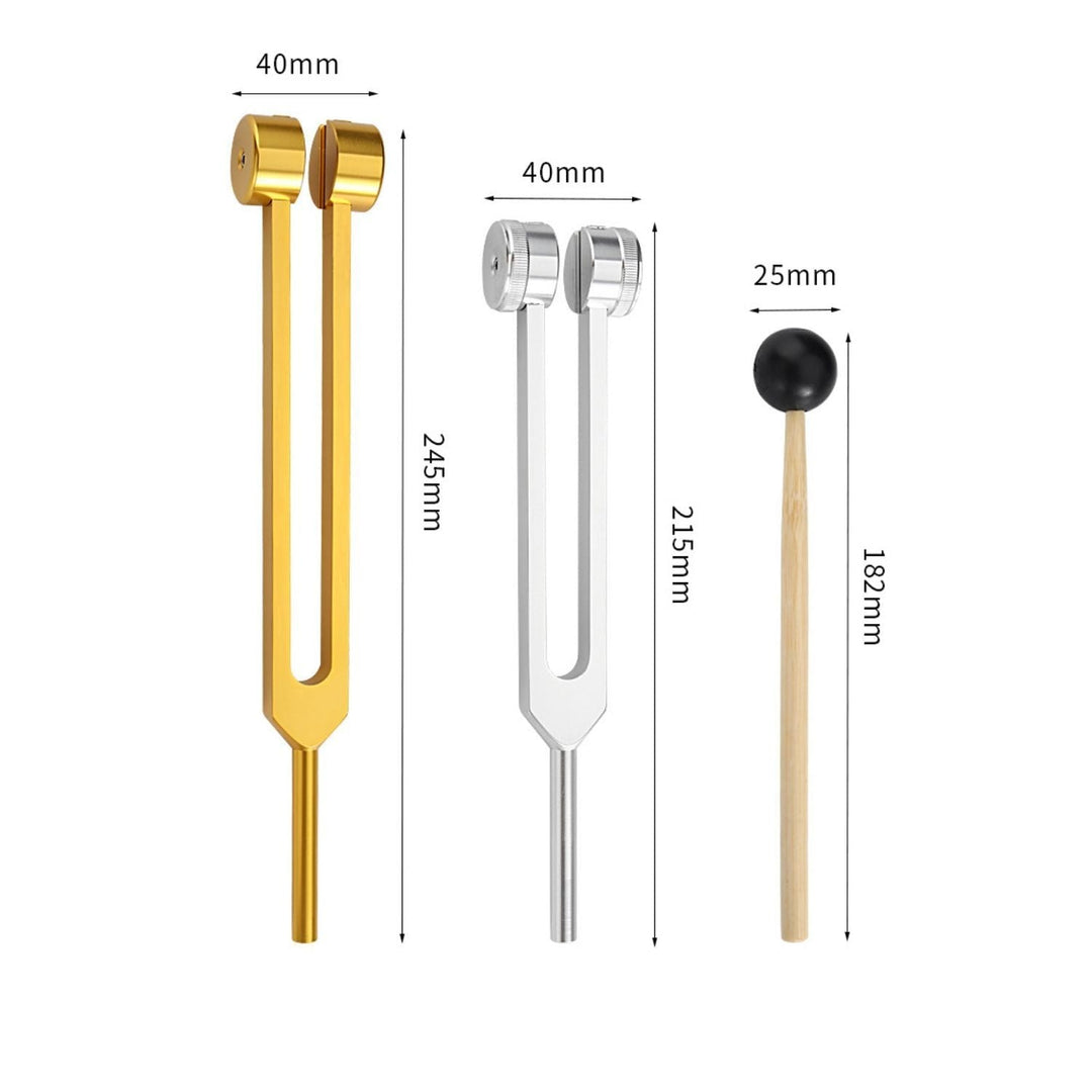 TranquilTone Tuning Forks for Inner Peace – Sound Therapy for Relaxation-Gold Round Head (24.5cm)-State of Style