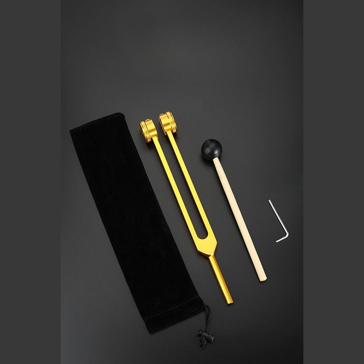 TranquilTone Tuning Forks for Inner Peace – Sound Therapy for Relaxation-Gold Round Head (24.5cm)-State of Style