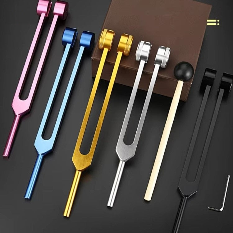 TranquilTone Tuning Forks for Inner Peace – Sound Therapy for Relaxation-Gold Round Head (24.5cm)-State of Style