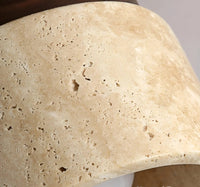 TravaGlow Rustic Travertine Ceiling Lamp-Walnut-State of Style
