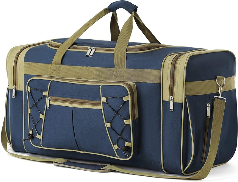 65L Foldable Travel Duffel Bag – Lightweight Oxford Cloth with Pockets