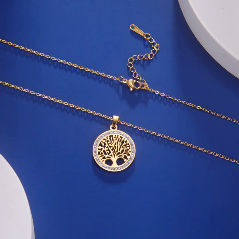 Tree of Life Pendant Necklace | Symbolic Jewellery for Women-Gold-State of Style