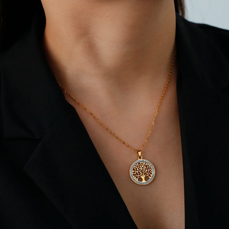 Tree of Life Pendant Necklace | Symbolic Jewellery for Women-Gold-State of Style