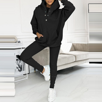 Trendy 3-Piece Lounge Set - Elena-Black-S-State of Style