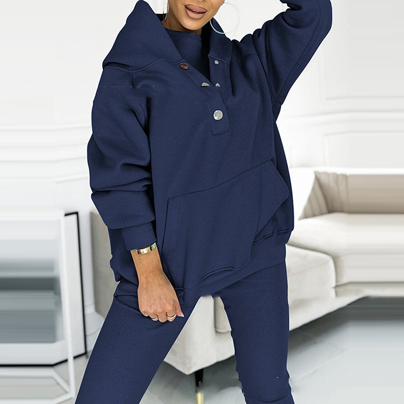 Trendy 3-Piece Lounge Set - Elena-Blue-S-State of Style