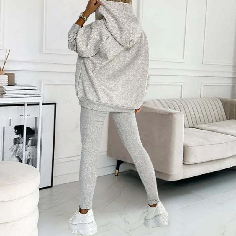 Trendy 3-Piece Lounge Set - Elena-Grey-S-State of Style