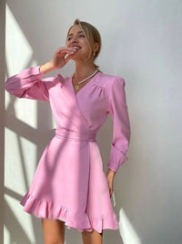 Trendy A-Line Dress – Livia-Pink-S-State of Style