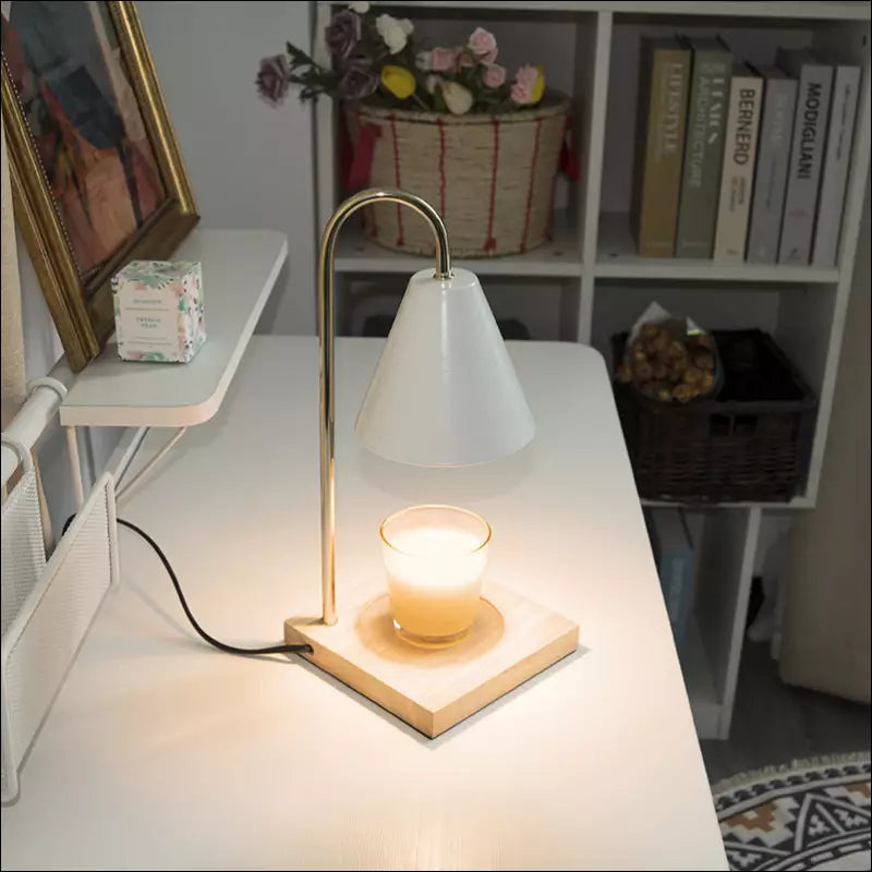 Trendy Atmospheric Candle Warmer Lamp - Sophia-White-State of Style