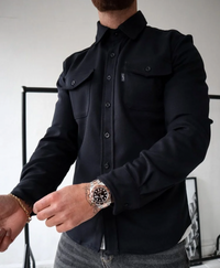 Trendy Autumn Shirt for Men - Rocco-Black-XS-State of Style