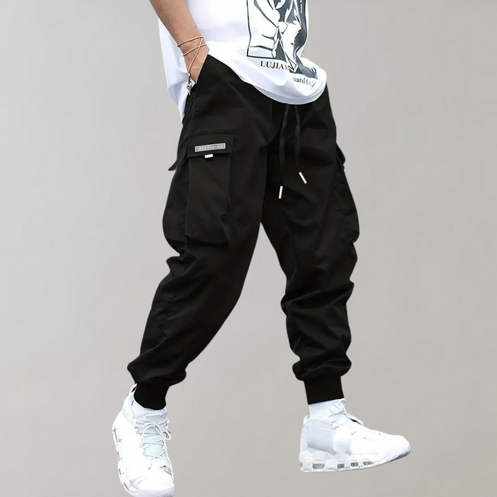 Trendy Casual Cargo Pants - Joris-Black-S-State of Style