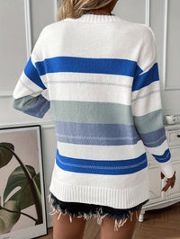 Trendy Colour Block Round Neck Sweater - Felicity-Mixed-S-State of Style