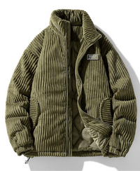 Trendy Corduroy Men's Jacket - Felix-Green-S-State of Style