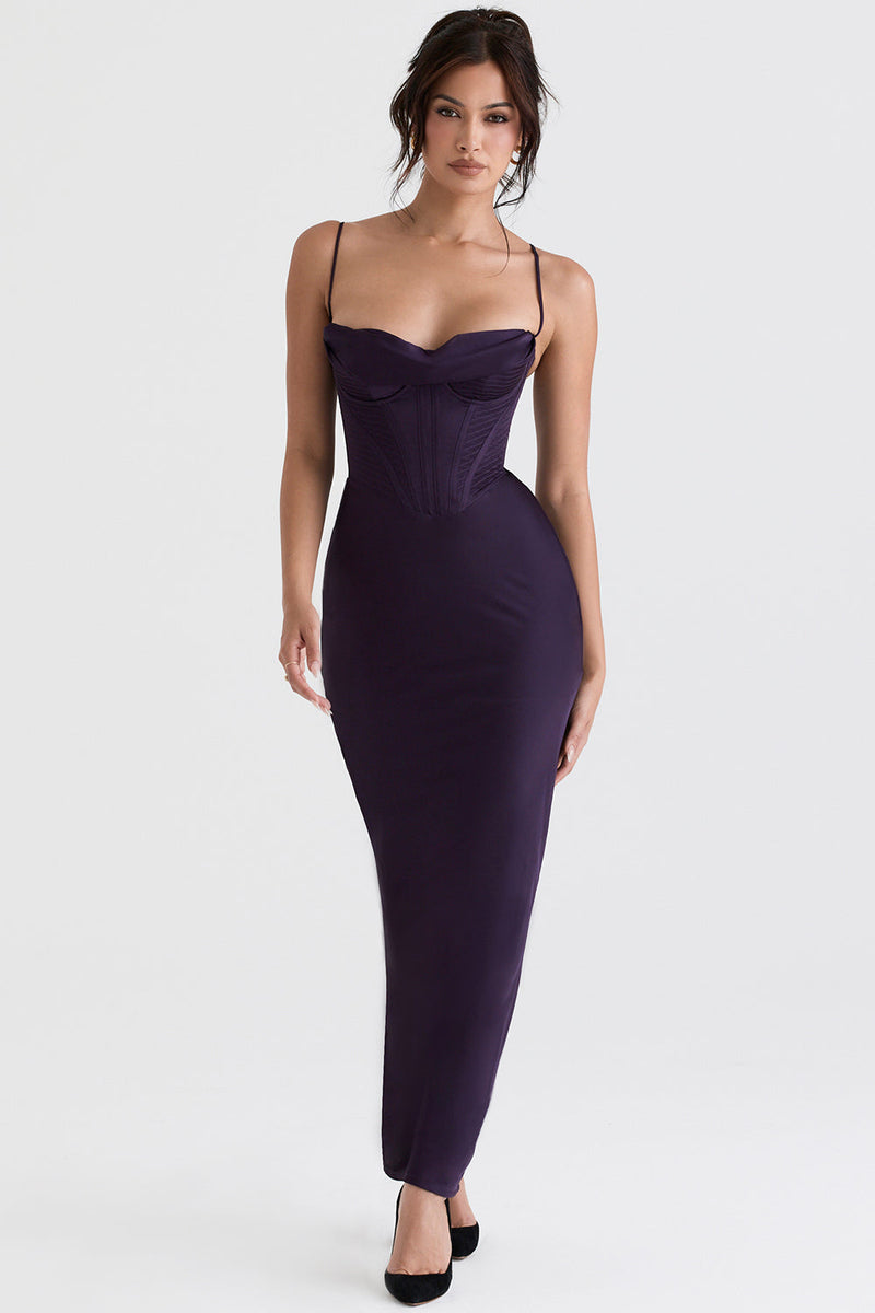 Trendy Corset Maxi Dress - Isabella-Black-XS-State of Style