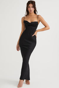 Trendy Corset Maxi Dress - Isabella-Black-XS-State of Style