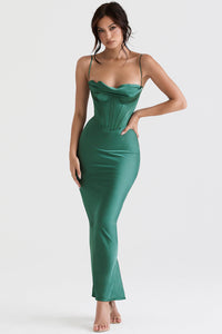 Trendy Corset Maxi Dress - Isabella-Dark Green-XS-State of Style