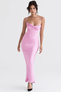 Trendy Corset Maxi Dress - Isabella-Dark Pink-XS-State of Style