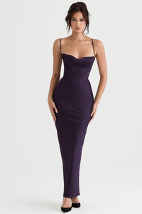 Trendy Corset Maxi Dress - Isabella-Dark Purple-XS-State of Style