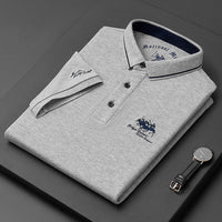 Trendy Embroidered Polo - Henry-Grijs-M-State of Style