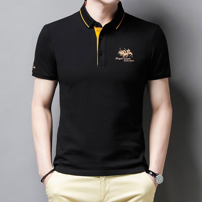 Trendy Embroidered Polo - Henry-Zwart-M-State of Style