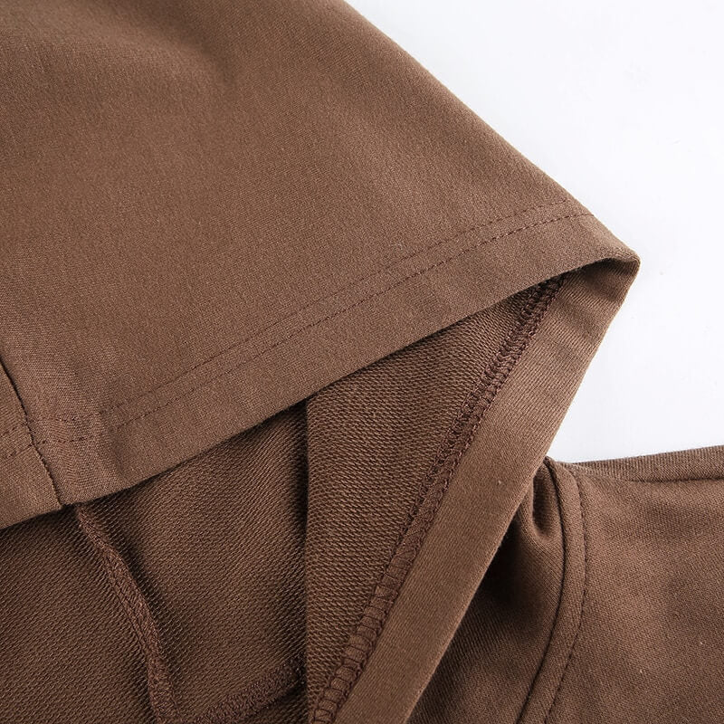 Trendy Fitted Women's Cropped Zip-Up Hoodie with Hood – Alina-Brown-S-State of Style