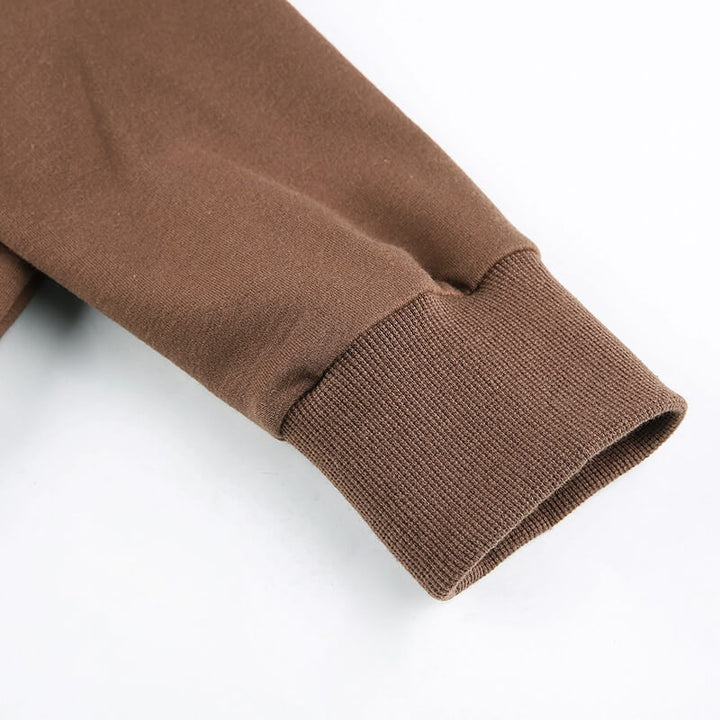 Trendy Fitted Women's Cropped Zip-Up Hoodie with Hood – Alina-Brown-S-State of Style