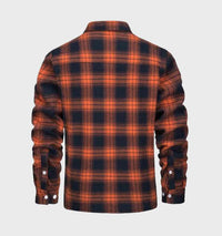 Trendy Flannel Men's Jacket in Vintage Style - Liam-Orange-S-State of Style
