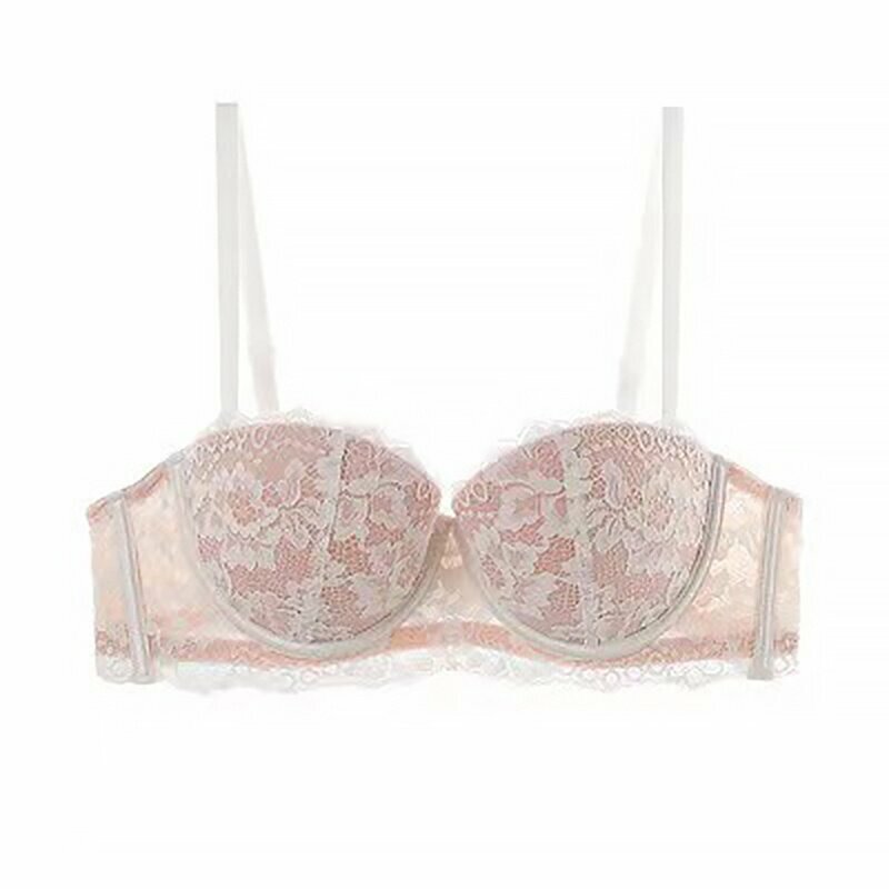 Trendy Floral Lace Full-Figure Bra-White-8-A-State of Style