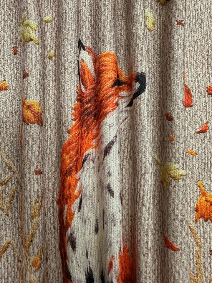 Trendy Fox Print Sweater - Elisanne-S-State of Style