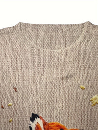 Trendy Fox Print Sweater - Elisanne-S-State of Style