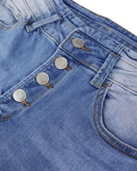 Trendy High-Waisted Denim Jeans - Mila-Blue-S-State of Style