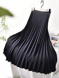 Trendy High-Waisted Pleated Skirt - Sofia-Blue-S-State of Style