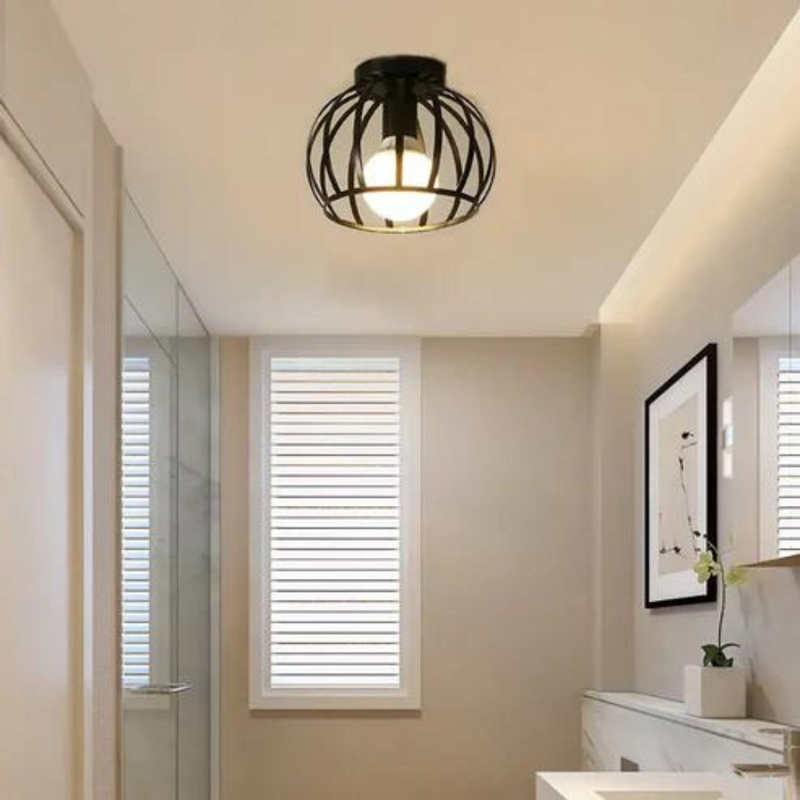 Trendy Industrial Ceiling Light with Open Design – ForgeLight-State of Style