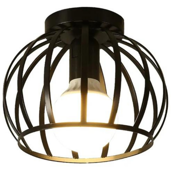 Trendy Industrial Ceiling Light with Open Design – ForgeLight-State of Style