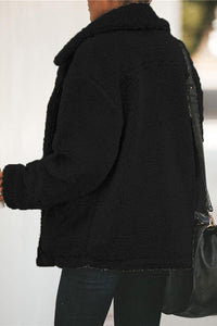 Trendy Jacket with Stand-Up Collar and Zipper - Amara-Black-S-State of Style