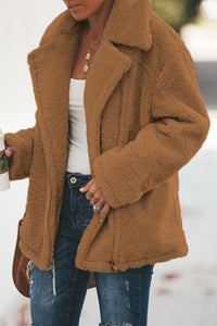 Trendy Jacket with Stand-Up Collar and Zipper - Amara-Black-S-State of Style