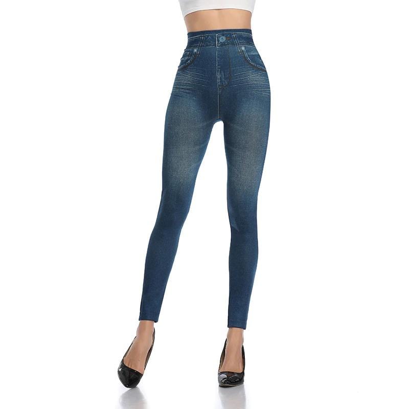 Trendy Jeans Legging - Stella-Blue-S-M-State of Style