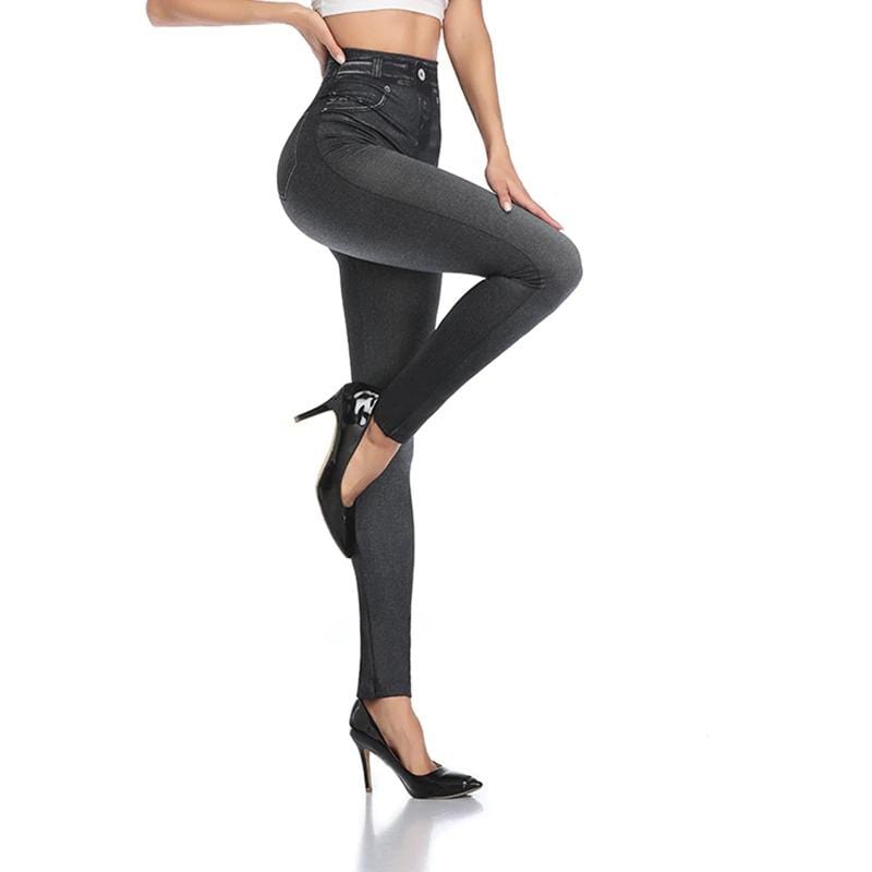 Trendy Jeans Legging - Stella-Blue-S-M-State of Style