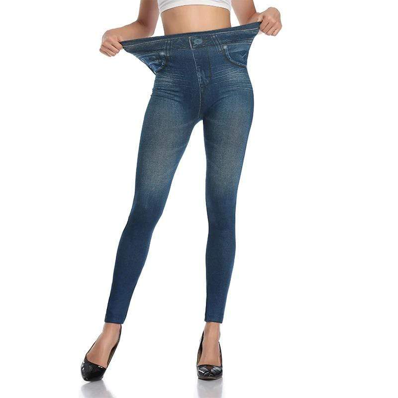 Trendy Jeans Legging - Stella-Blue-S-M-State of Style
