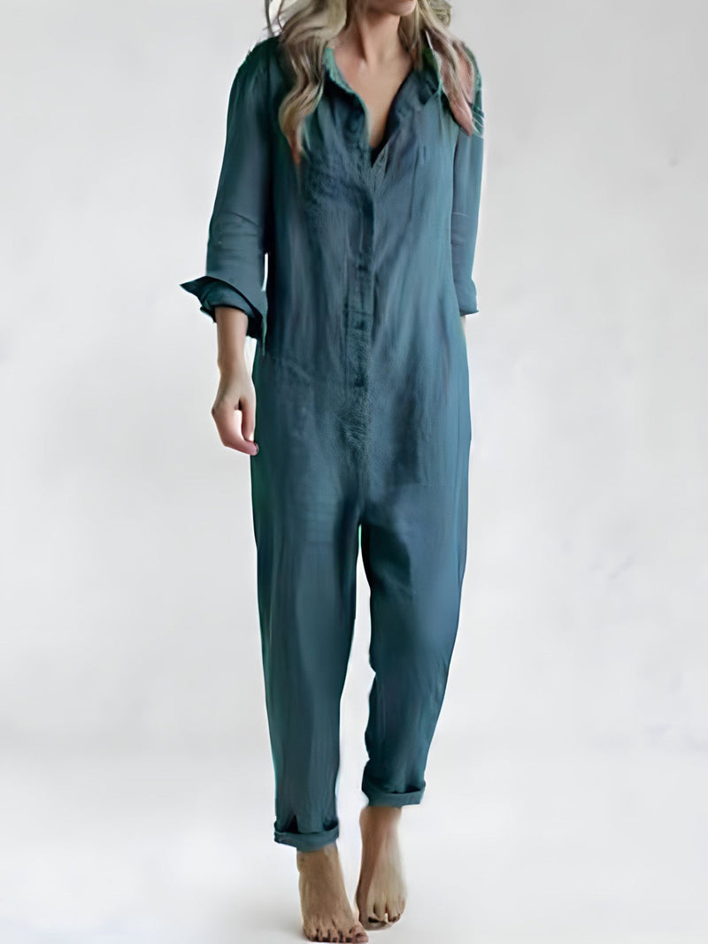 Trendy Jumpsuit - Aria-Blue-S-State of Style