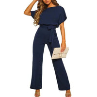 Trendy Jumpsuit | Lucille Design | Stylish and Comfortable-Navy Blue-S-State of Style