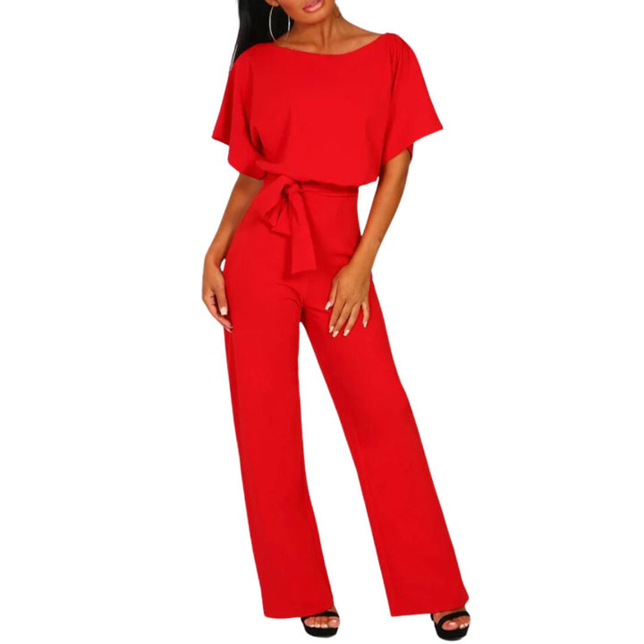 Trendy Jumpsuit | Lucille Design | Stylish and Comfortable-Red-S-State of Style