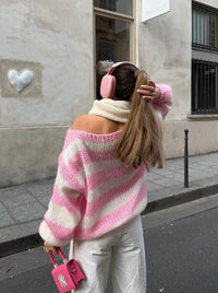 Trendy Knit Women's Sweater - Aurelia-Blue-XS/S-State of Style