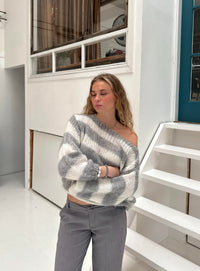 Trendy Knit Women's Sweater - Aurelia-Grey-XS/S-State of Style