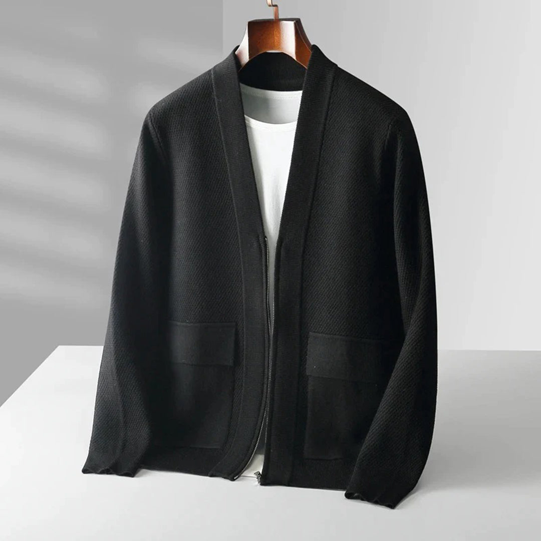 Trendy Knitted Men’s Vest - Noah-Black-S-State of Style