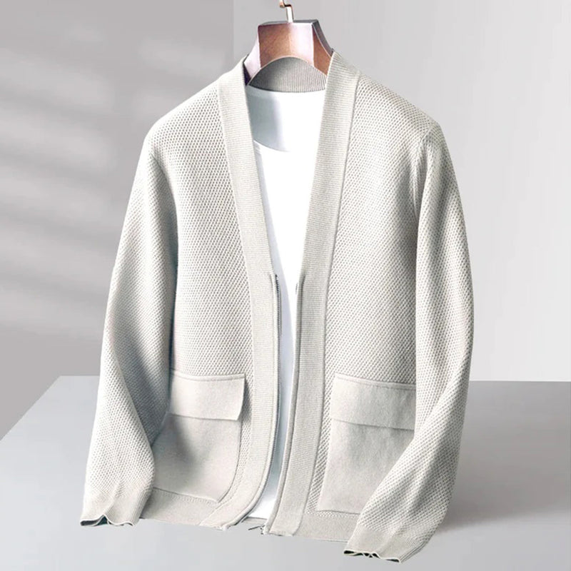 Trendy Knitted Men’s Vest - Noah-White-S-State of Style