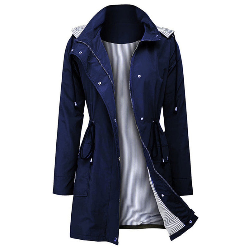 Trendy Ladies Windbreaker - Viviane-Blue-S-State of Style