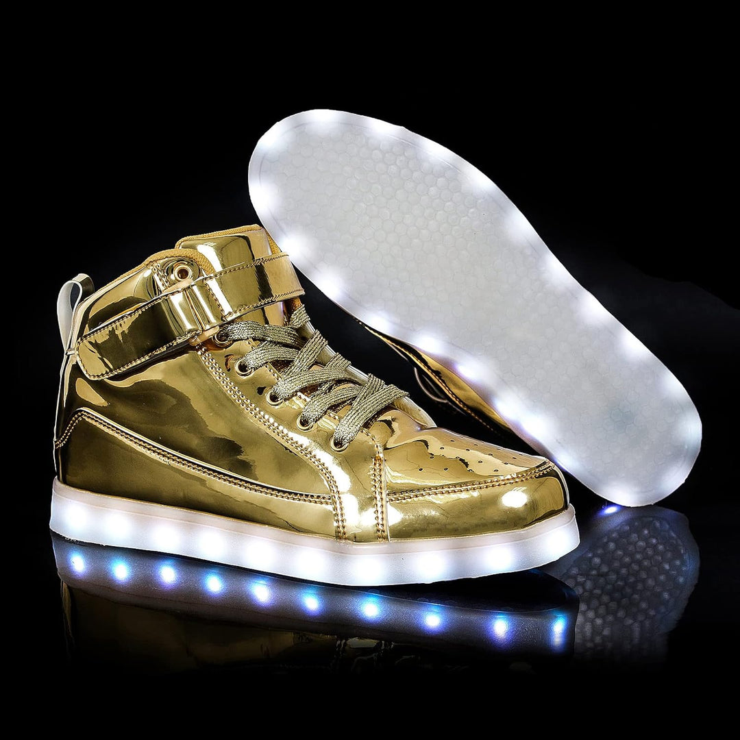 Trendy LED Sneakers with Rechargeable Lights - LumaBoost-Black-4-State of Style